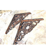 2 Cast Iron Brackets Wall Shelf Island Architectural corbels braces bz - $95.05 CAD