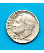 1963 D Roosevelt Dime - Silver -90% Very near Uncirculated - £4.79 GBP