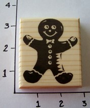 SOLID GINGERBREAD MAN-NEW mounted rubber stamp - $6.50