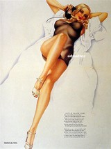 Alberto Vargas Pin-up Girl Poster Hot Blonde in Lingerie Talking Sexy on Phone - £6.06 GBP