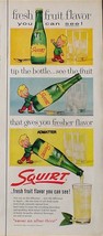 1958 VINTAGE SQUIRT SODA AD FRESH FRUIT SOFT DRINK ADVERTISEMENT CUTE LI... - $4.99