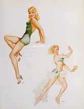 VARGAS Pin-up Art Poster Girls Green Envy Gals &amp; Army WAC from 1945 Pain... - £5.50 GBP