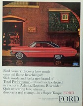 1964 Ford, print ad. Color Illustration. ( Red Galaxie 500XL 2 door hardtop) ... - £14.09 GBP