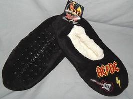 Slippers AC/DC Highway to Hell Patch Black Womens Size S/M L/XL NEW Adult Socks - £8.93 GBP