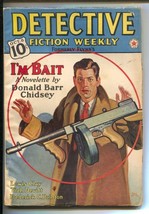 Detective Fiction Weekly 10/8/1938--Tommy gun cover-Rudolph Belarski-Pulp sto... - £81.41 GBP