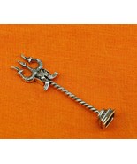 925 silver Hindu gold shiva trident trishul statue, Figurine, puja artic... - $1,939.36 MXN