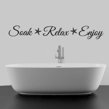 Soak Relax Enjoy Vinyl Wall Bathroom Quote Bath Starfish - $9.80+