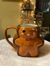 Never Used Winking 3D Gingerbread Man Boy Mug - £23.66 GBP