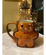 NEVER USED WINKING 3D GINGERBREAD MAN BOY MUG - $40.14 CAD