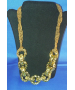 necklace, braided with gold rings - €17,36 EUR