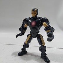 Hasbro Marvel Super Hero Mashers Iron Man 6” Action Figure Black Gold Armor - £7.08 GBP