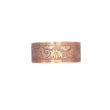 Womens Vintage Copper Cuff Bracelet Asian Theme Dragons Etched Adjustable - £51.90 GBP