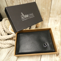 Sara One Black Faux Leather Small Multi-Fold Wallet Business Cardholder EUC - £7.95 GBP