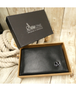 Sara One Black Faux Leather Small Multi-Fold Wallet Business Cardholder EUC - £7.77 GBP