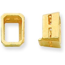 14K Gold Emerald Cut Airline Bezel Setting 7x5mm - £75.10 GBP