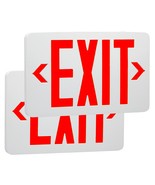 2-PACK LED Emergency Exit Light Sign Battery Backup Red Double Sided UL ... - $33.66