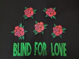 8pc/set, Iron on Halloween patchch, Blind For Love patch, Sequin Rose Pa... - $11.87