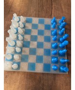 Chess Set | Dodger Blue | White | Resin Chess Set | Board Game | Checkers - $75.00