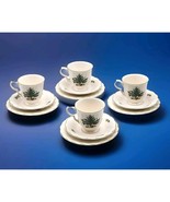 Nikko Happy Holidays Christmas Tree 12 Pc Set Cups, Saucers, &amp; Desert Pl... - £56.18 GBP