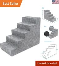 Dog Stairs for Small Dogs &amp; Cats, Foam Pet Steps Portable Ramp for Couch... - $119.50