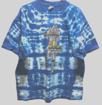 Jethro Tull Living The Past 2002 Tour Blue Tie Dye Vintage Concert T-Shirt XL - £54.14 GBP