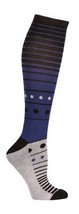 Windsor Gradual Compression Socks Bamboo Patriotic Blue 15/20 MMHG 20&quot; L... - £19.07 GBP
