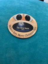 Pin Pinback-Disney The First Snow 1994 Mickey’s Very Merry Christmas Party - $4.95
