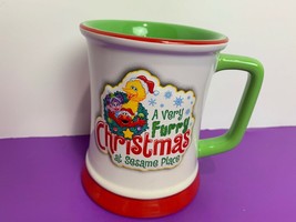 Sesame Street Very Furry Christmas Coffee Mug 2011 Place Elmo Abby Big Bird - £7.46 GBP