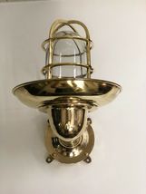 MARINE BRASS PASSAGEWAY SHIP BULKHEAD LIGHT &amp; SHADE JUNCTION BOX 1 PIECE - $164.34