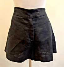 Vintage Veronica Beard Tropicana Black 100% Linen Shorts Size 1 Orig. 300.00 - £54.08 GBP