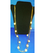 vintage gold and pearl necklace - €21,70 EUR