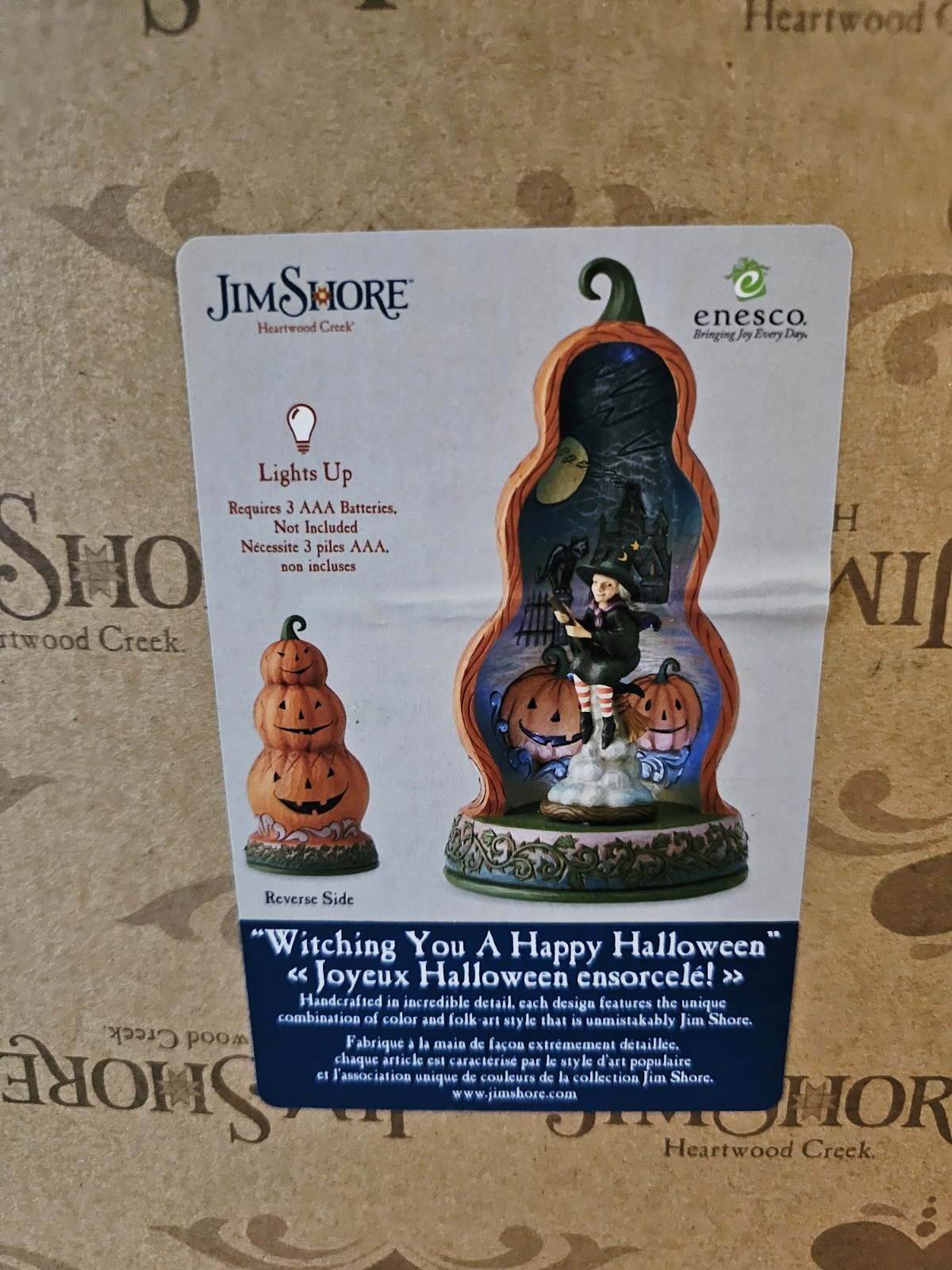 Jim Shore Heartwood Creek Halloween figurine "Witching You a Happy Halloween".  Item image 2