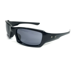 Oakley Sunglasses Fives Squared OO9238-04 Polished Black Wrap Frames Grey Lenses - £63.88 GBP