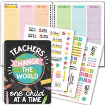 Colorful Chalk Undated Teacher Planner | 2025-2026 | Teaching Supplies - $24.99