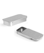 Metal Slide Top Tin Containers for Crafts Geocache Storage Survival Kit ... - £6.36 GBP