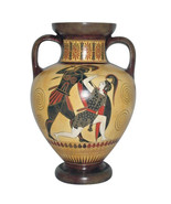 Achilles and Amazon Queen Ancient Greek Amphora Vase Replica Reproduction - $878.51 CAD