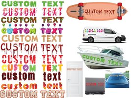 Personalized Color Design Your Own Name - Custom Color Vinyl Sticker Car... - £78.05 GBP