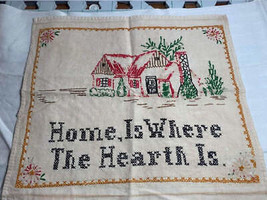 Vintage Cross Stitches Home is where the hearth is - $15.21