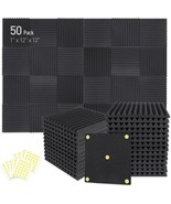 Focusound Acoustic Foam 1&quot; X 12&quot; X 12&quot; Noise Cancelling Wedge Panels, 50... - $864.24 MXN