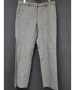 Theory Blue Gray Geometric Design Jacquard Cropped Trouser Pants Women&#39;s... - $1,381.21 MXN