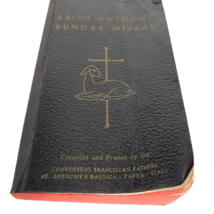 St Anthony Sunday Missal 1956 Holy Devotional Mass Book Italy 5x3 inch VINTAGE - $9.50