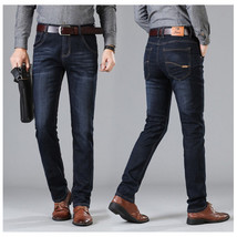  Blue Stretch Jeans for Men   5 Pocket Design Straight Leg S M L XL 2XL 3XL - $29.94+