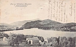Adirondacks New York~ Fire On Whiteface MOUNTAIN-LIVERY SIGN~1905 Photo Postcard - £9.07 GBP