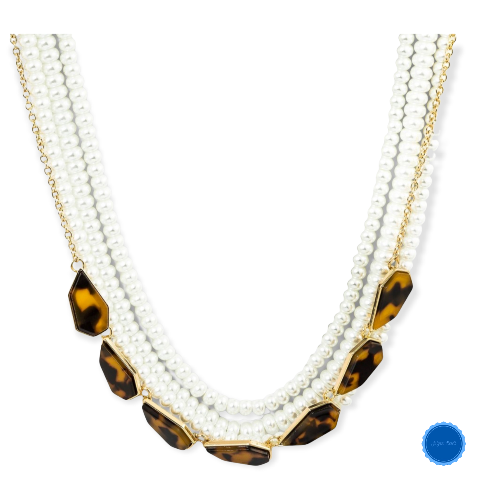 Pearl and Crystal Layered Statement Necklace Item image 2
