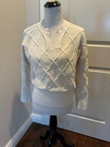 HOBBS White Cotton Split Neck Sweater SZ S NWOT - $78.21