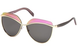 Emilio Pucci Sunglasses EP 52 28C Shiny Rose Gold / Gray 60 mm EP 0052 - £99.21 GBP