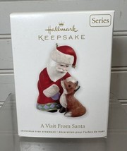 Hallmark Keepsake 2012 A Visit From Santa Christmas Tree Ornament 4th in Series - £6.38 GBP