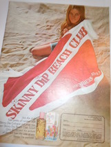 Vintage Skinny Dip Beach Club Towel Print Magazine Advertisement 1971  - $15.04 CAD
