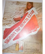 Vintage Skinny Dip Beach Club Towel Print Magazine Advertisement 1971  - $10.99