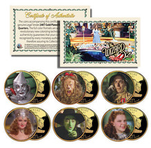 WIZARD OF OZ Kansas US Statehood Quarter 24K Gold Plated 6-Coin Set *Lic... - £14.38 GBP